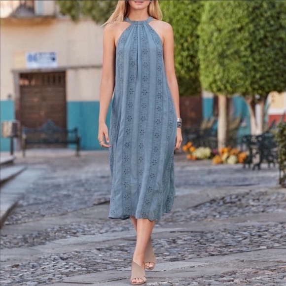 Sundance Dresses Sundance Eyelet Lace Floral Embroidered Halter